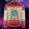 coat of arms of pope francis all over printed ugly christmas sweater