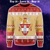 coat of arms of pope john xxiii all over printed ugly christmas sweater