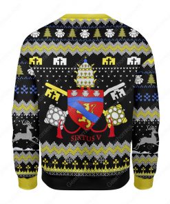 coat of arms of pope sixtus v all over printed ugly christmas sweater 4