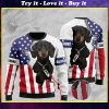custom name american flag dachshund pattern full printing ugly sweater
