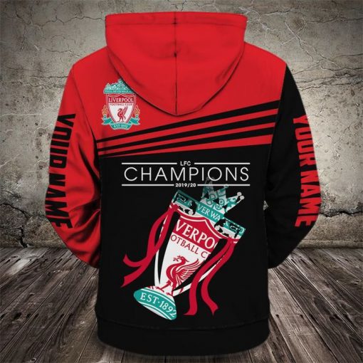 custom name baby groot love liverpool football club champions full printing hoodie 1