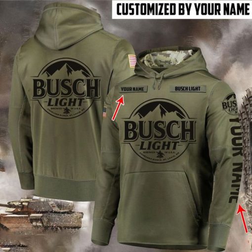 custom name busch light beer full printing hoodie
