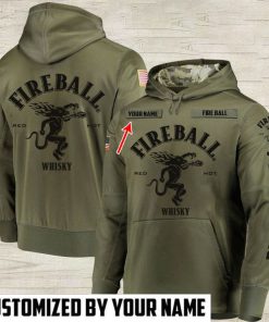 custom name fireball cinnamon whisky full printing hoodie 1