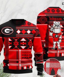 custom name georgia bulldogs football christmas ugly sweater 2