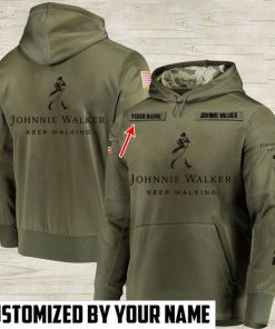 custom name johnnie walker keep walking full printing hoodie