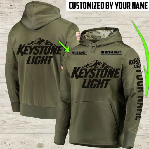 custom name keystone light beer full printing hoodie 1