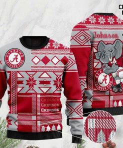 custome name alabama crimson tide football christmas ugly sweater 2 - Copy