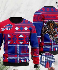 custome name buffalo bills football team christmas ugly sweater 2 - Copy