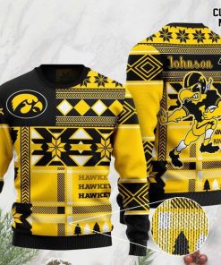 custome name iowa hawkeyes football team christmas ugly sweater 2 - Copy