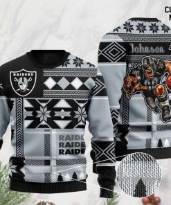 custome name las vegas raiders football team christmas ugly sweater 2 - Copy (2)