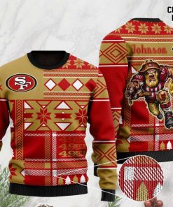 custome name san francisco 49ers football team christmas ugly sweater 2