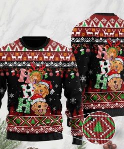 dog lover golden retriever ho ho ho christmas ugly sweater 2 - Copy (2)
