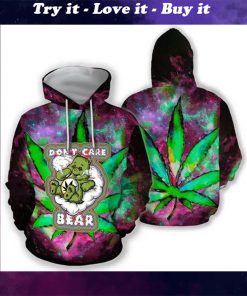 dont care bear weed galaxy full printing shirt