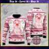 floral piggy pattern full printing christmas ugly sweater