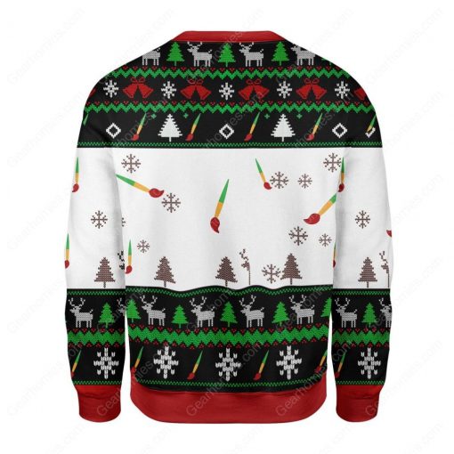 frida kahlo all over printed ugly christmas sweater 4