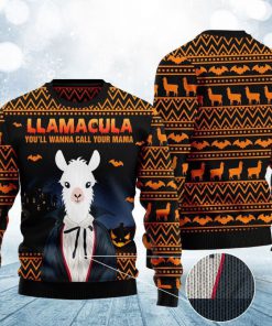 halloween llama youll wanna call me your mama christmas ugly sweater 2