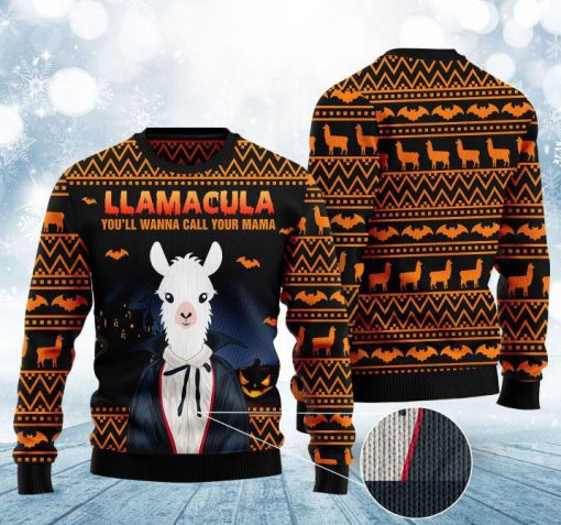 halloween llama youll wanna call me your mama christmas ugly sweater 2 - Copy (2)