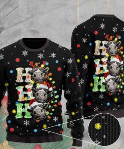 heifer cow ho ho ho pattern full printing christmas ugly sweater 2 - Copy (2)