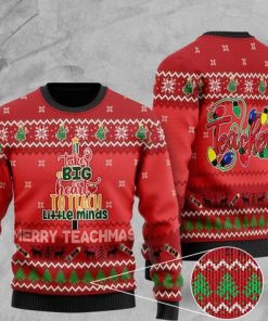 it takes big heart to teach little minds merry teachmas christmas ugly sweater 2 - Copy (2)