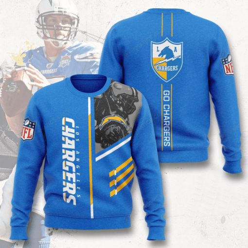 los angeles chargers go chargers full printing ugly sweater 3