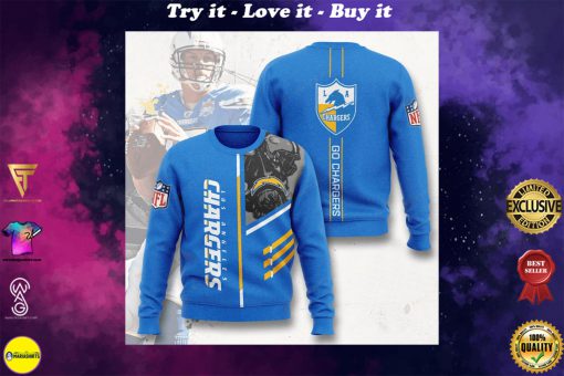 los angeles chargers go chargers full printing ugly sweater