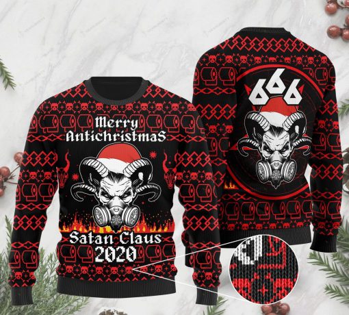 merry anti christmas satan claus 2020 christmas ugly sweater 2