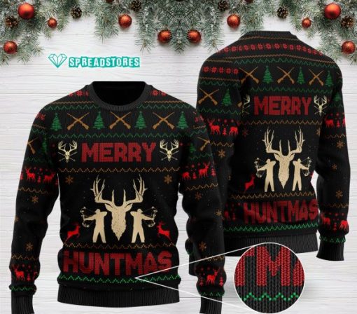 merry huntmas full printing christmas ugly sweater 2 - Copy