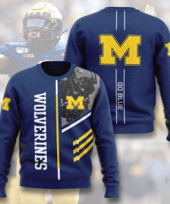michigan wolverines football go blue full printing ugly sweater 2