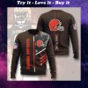 national football league cleveland browns dawg pound full printing ugly sweater