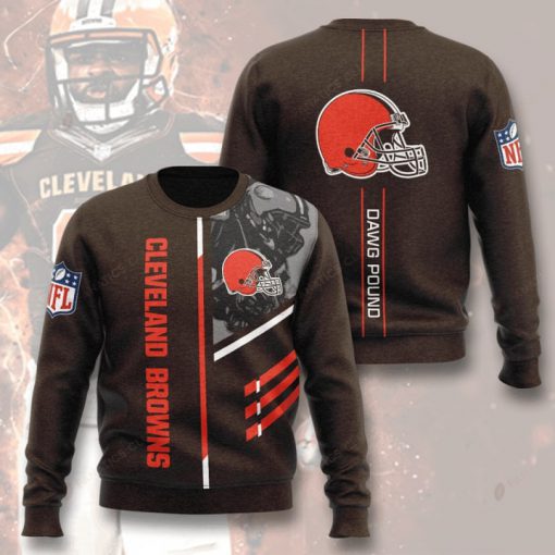 national football league cleveland browns dawg pound full printing ugly sweater 4