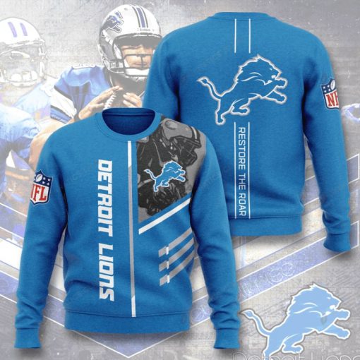 national football league detroit lions restore the roar full printing ugly sweater 2