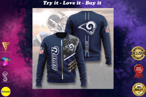 national football league los angeles rams go rams full printing ugly sweater