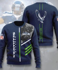 national football league seattle seahawks go hawks full printing ugly sweater 3