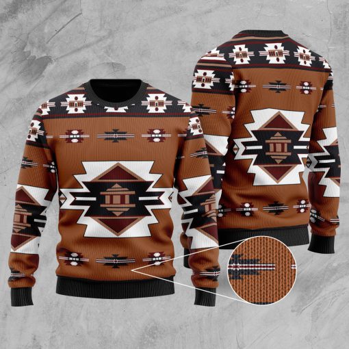 native american tribes full printing christmas ugly sweater 5