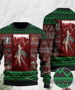 native americans on christmas days pattern full printing ugly sweater 2