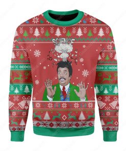 neil degrasse tyson science big bang all over printed ugly christmas sweater 2