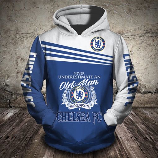 never underestimate an old man who supports chelsea fc full printing shirt 1