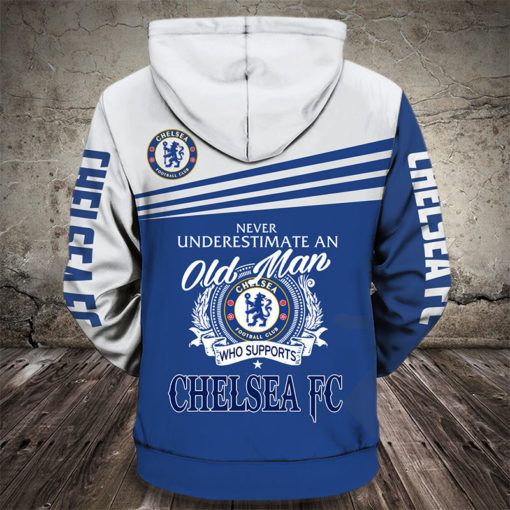 never underestimate an old man who supports chelsea fc full printing shirt 2