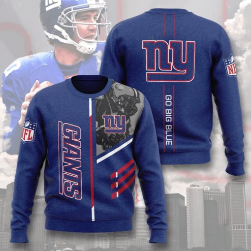 nfl new york giants go big blue full printing ugly sweater 2