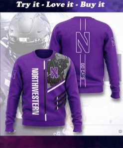 northwestern wildcats football go cats full printing ugly sweater