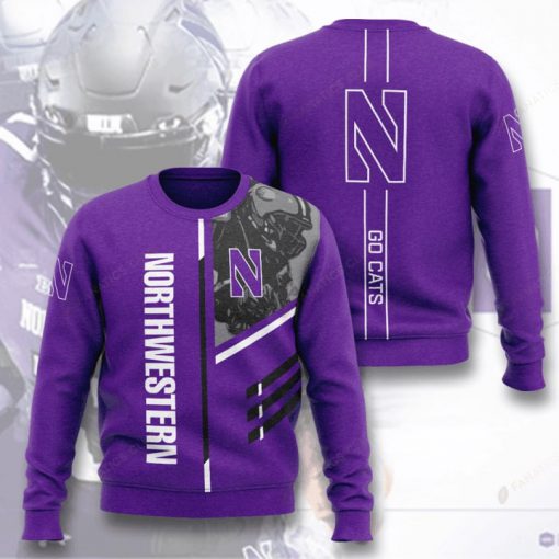 northwestern wildcats football go cats full printing ugly sweater 4