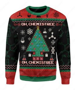 oh chemistree christmas tree all over printed ugly christmas sweater 2