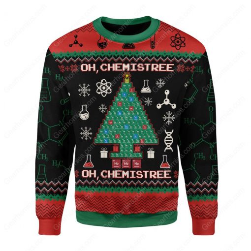 oh chemistree christmas tree all over printed ugly christmas sweater 3
