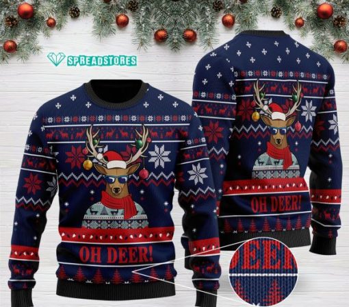 oh deer pattern full printing christmas ugly sweater 2 - Copy (2)