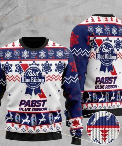 pabst blue ribbon full printing ugly sweater 2
