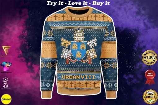 pope urban viii maffeo barberini all over printed ugly christmas sweater