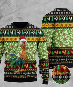 rooster with christmas light pattern full printing ugly sweater 2 - Copy (2)