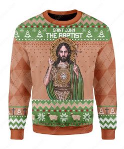 saint john the baptist all over printed ugly christmas sweater 2