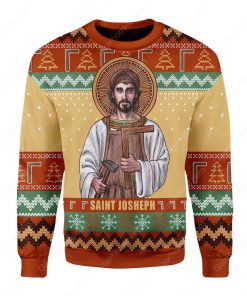 saint joseph the worker all over printed ugly christmas sweater 2