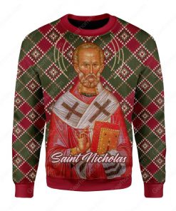 saint nicholas all over printed ugly christmas sweater 2